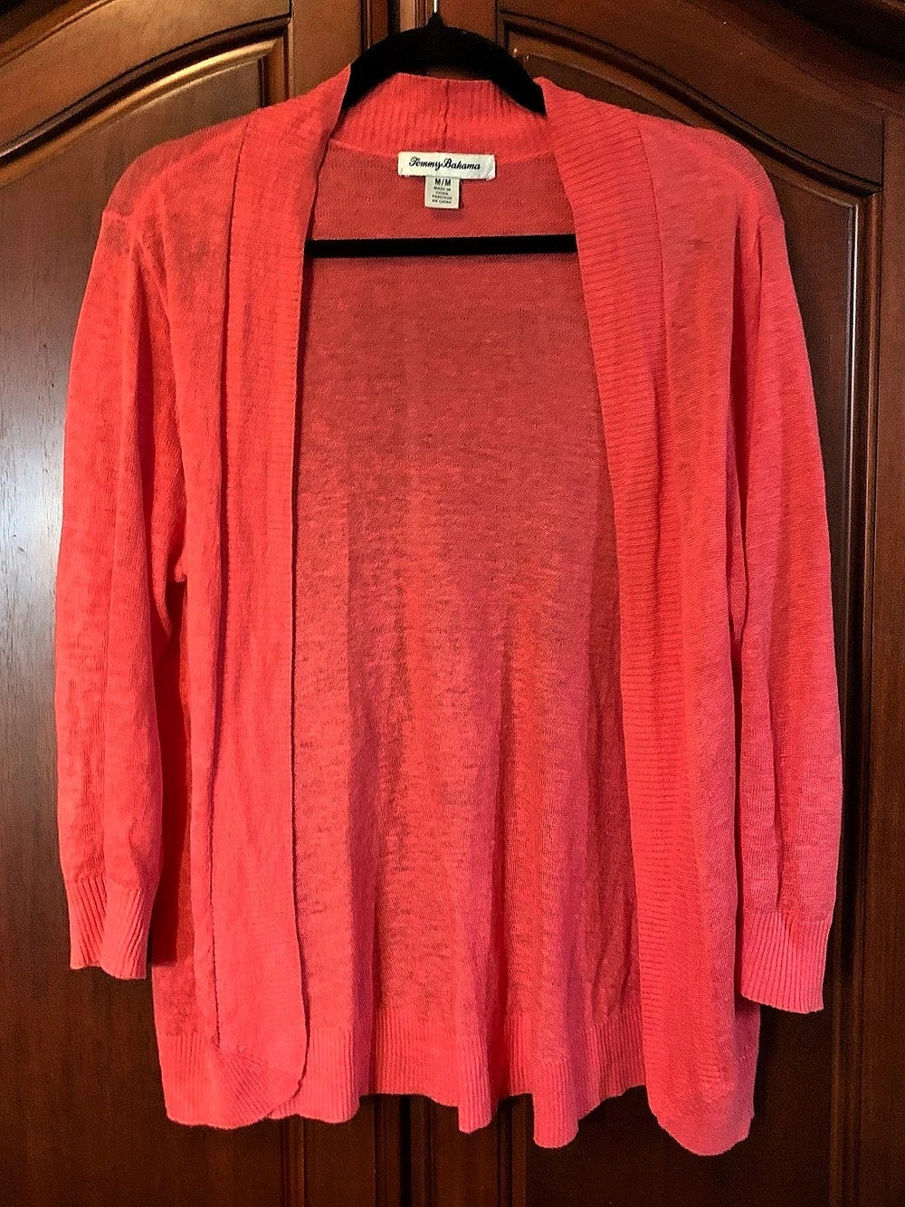 Tommy Bahama Linen Cardigan in Red Size Medium